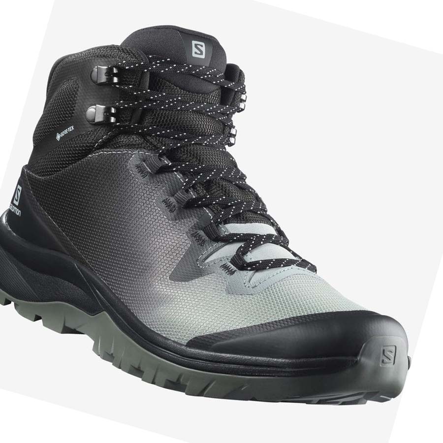 Tenis Senderismo Salomon WoVAYA MID GORE-TEX Mujer Negros Blancos | MX 2801KOR